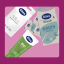 Produkte von Ritex auf Rosa Hintergrund